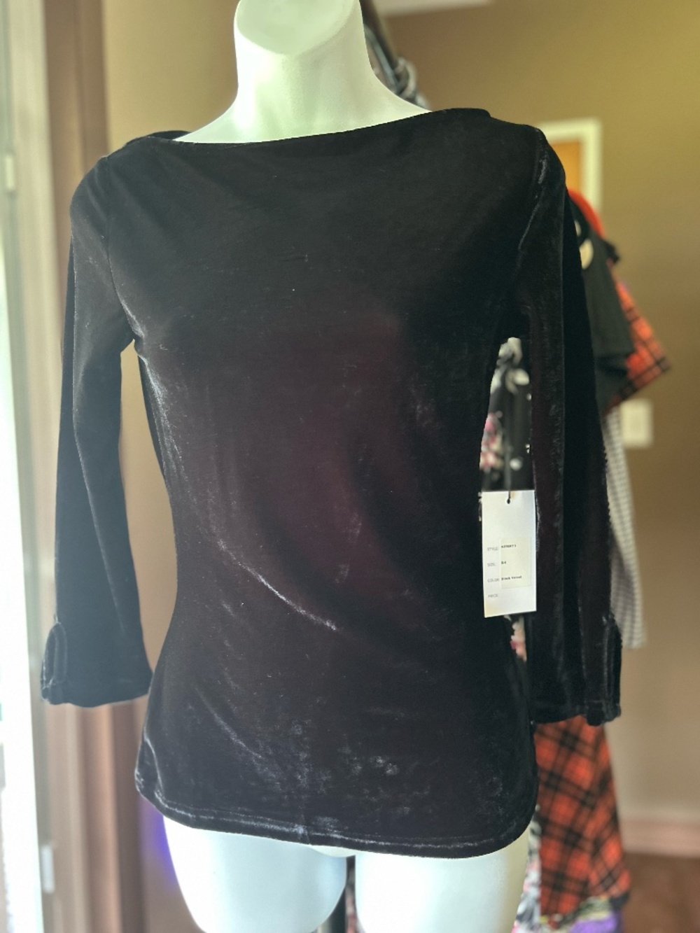 Unique Vintage Velvet Gracie top Small NWT